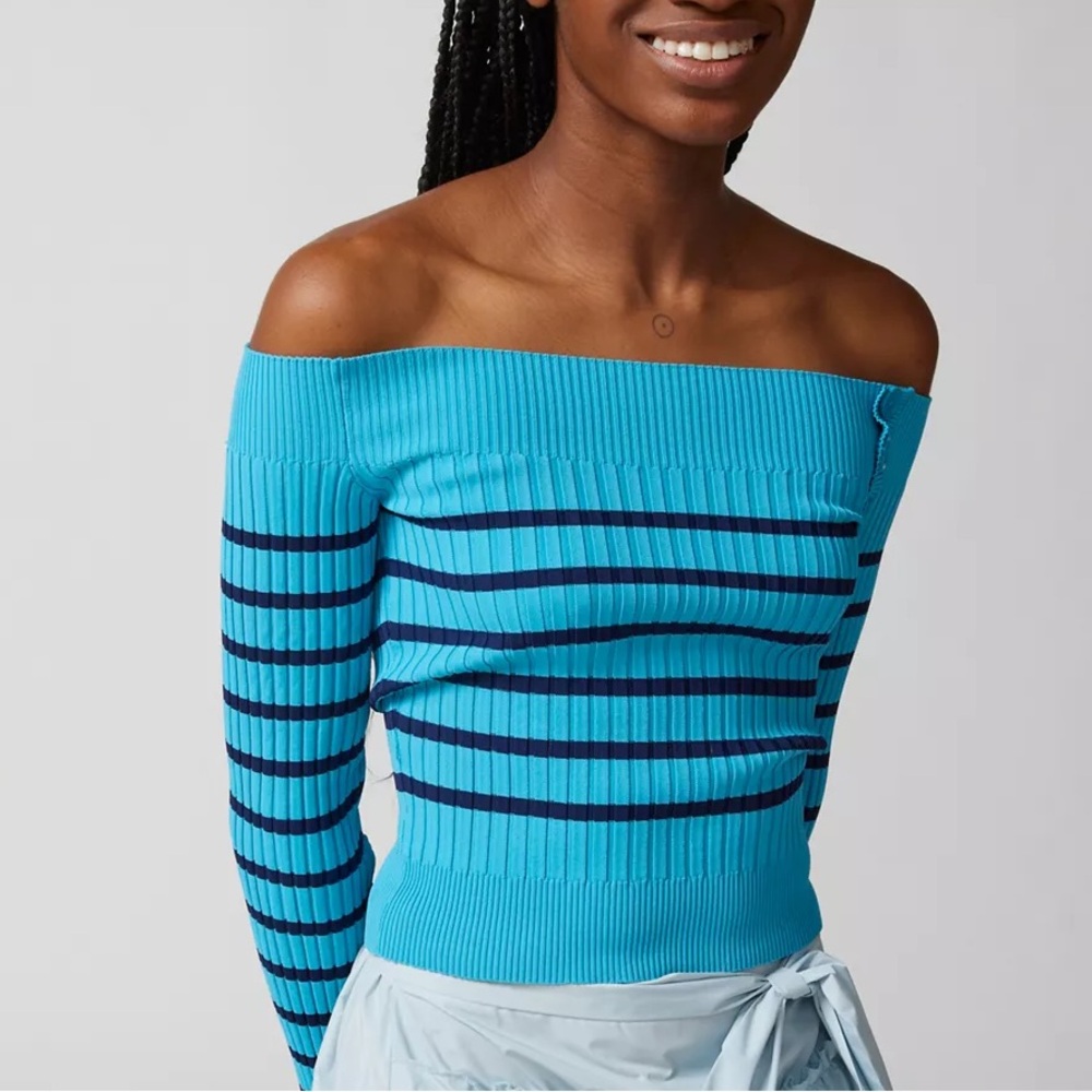 NWOT UO Tessa Buttoned Off-The-Shoulder Sweater